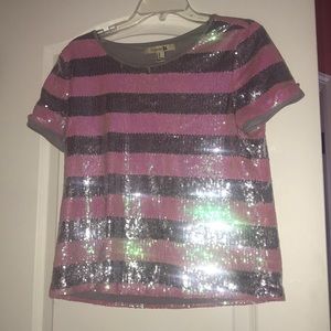 Forever 21 sparkly sequin pink and purple top size medium
